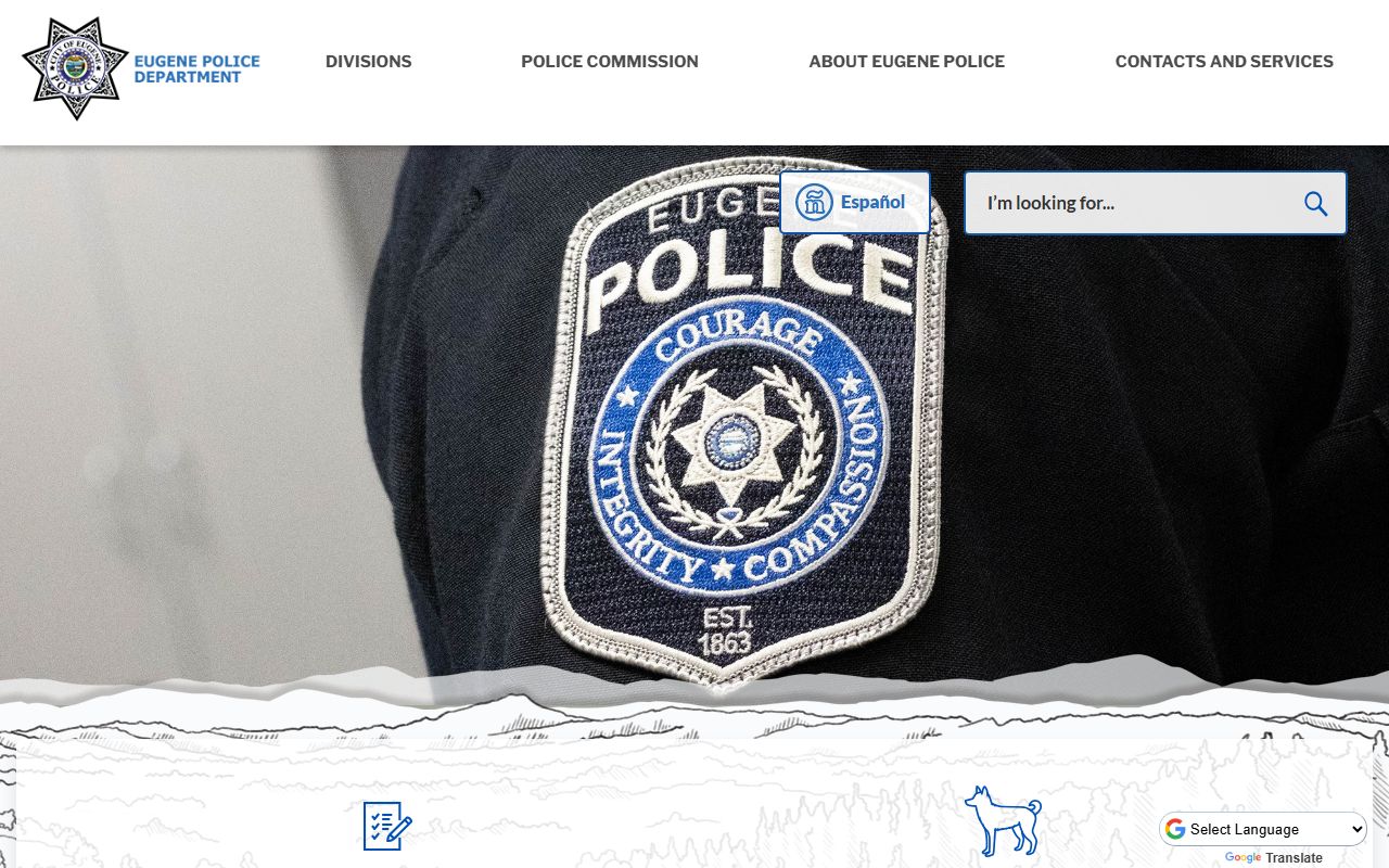 Eugene Police Department official website for recent arrest information