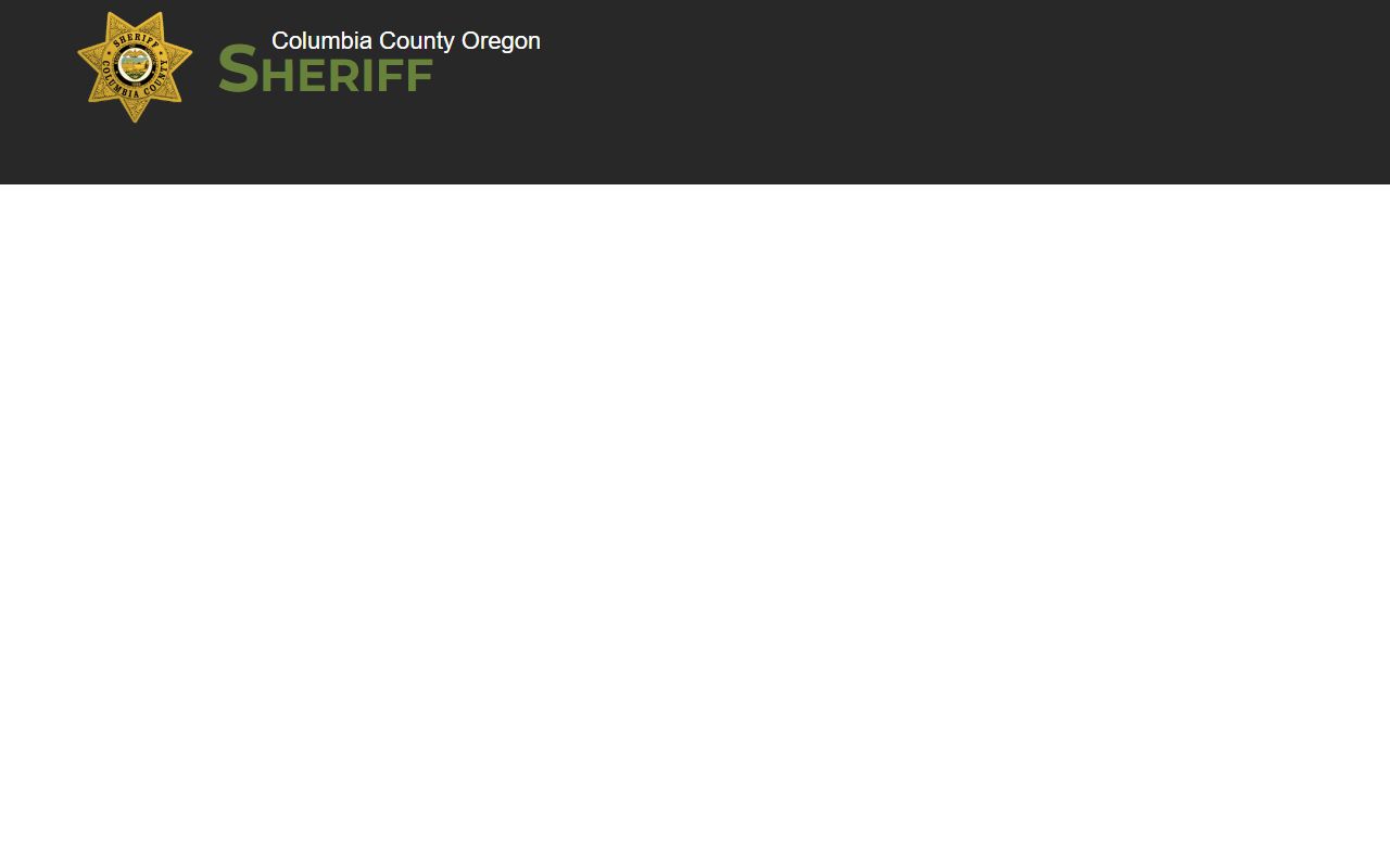 Columbia County Sheriff's Office main website for recent arrests and public records