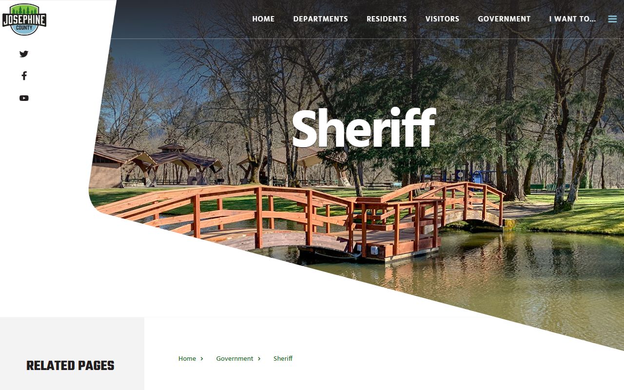 Josephine County Sheriff's Office website for searching recent arrests and booking data